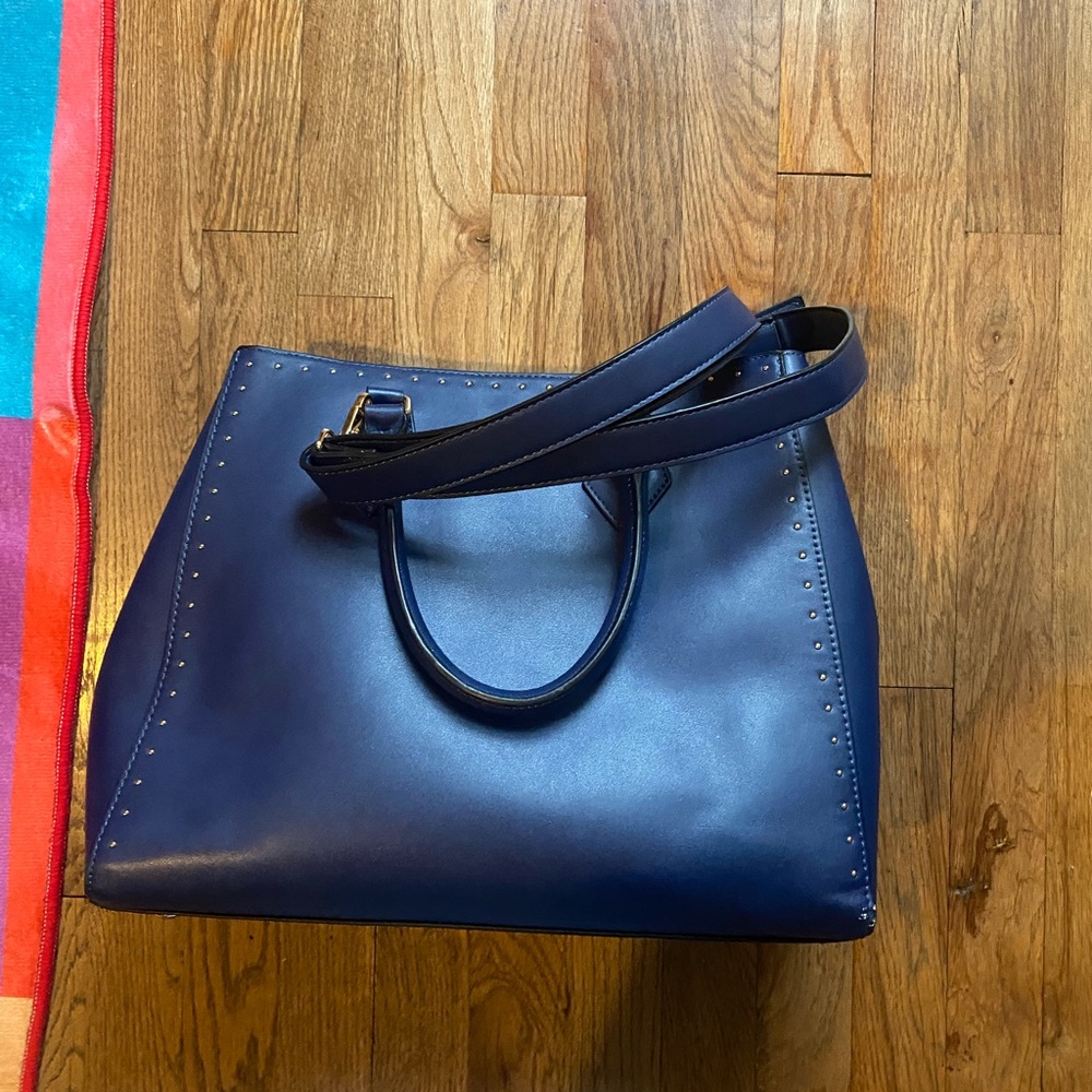 No Brand Navy Blue Handbag Crossbody Purse Shoulder Strap Womens
